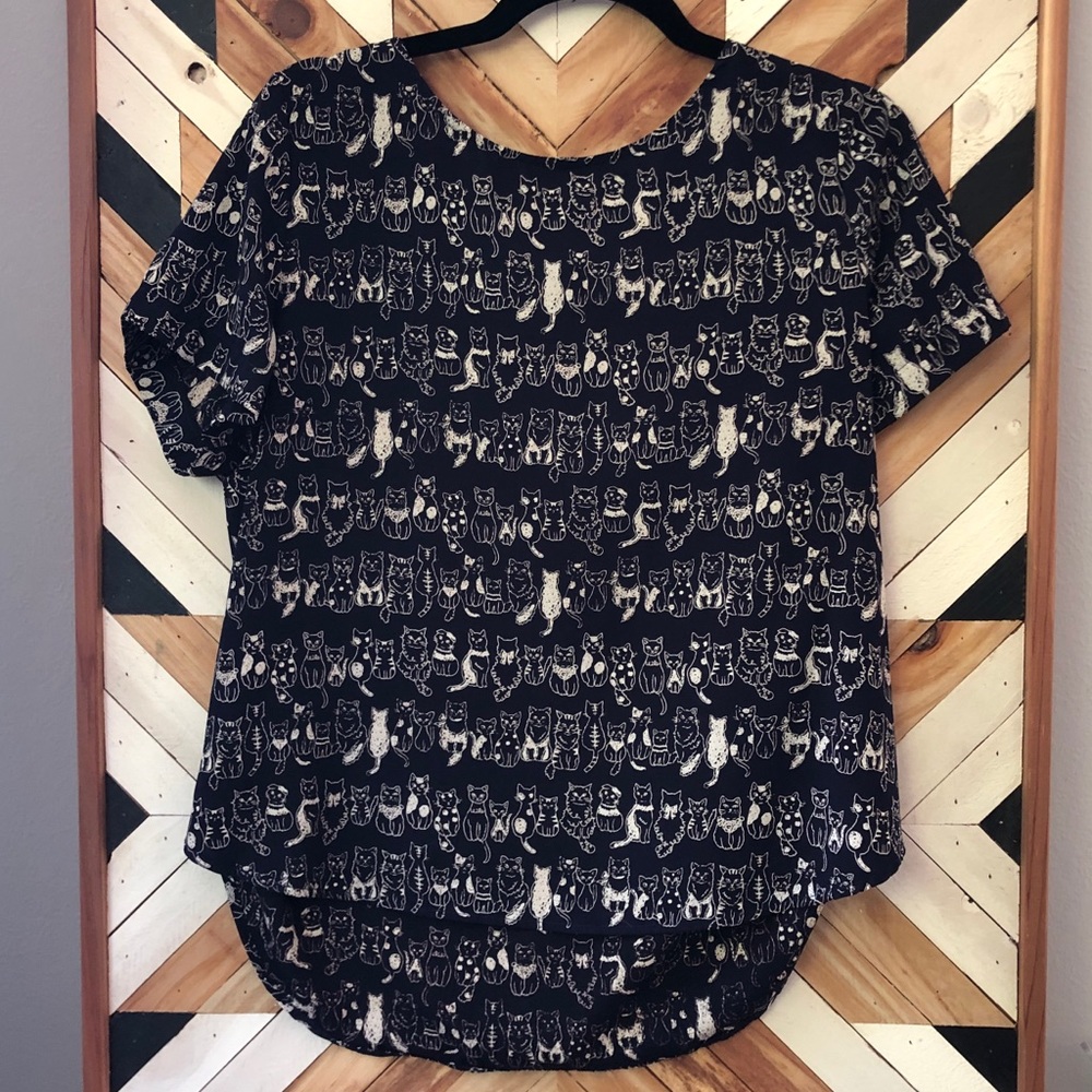 Cat Print crop top